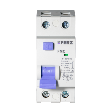 FMC-1P+N 25A 30mA 6kA тип A, 2M УЗО